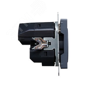 BRITE Розетка с заземлением с защитными шторками 16А с USB A+A 2,1А РЮш10-1-БрМ маренго - фото 3