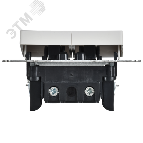 BRITE Выключатель 2-клавишный с индикацией 10А ВС10-2-1-БрАБ арктический белый IEK - фото 5