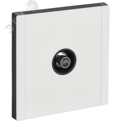 Изображение товара FORTE&PIANO Розетка TV оконечная FP228M металл белый IEK (шт)