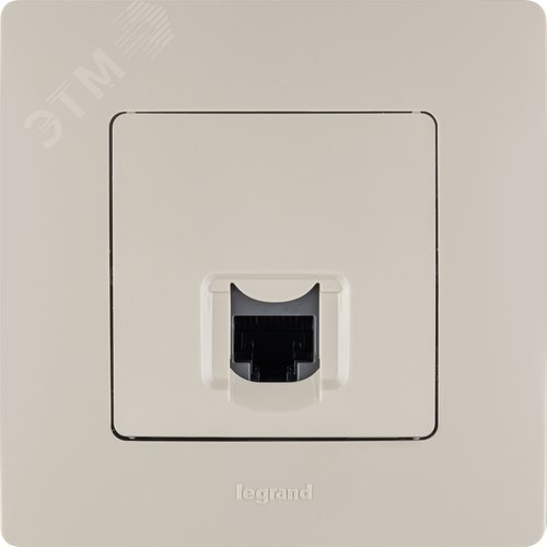 Розетка компьютерная RJ45 категория 5Е UTP слоновая кость ETIKA - фото 5