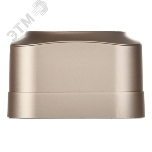 GLORY Розетка 2-местная для открытой установки с заземлением с защитными шторками 16А РСш22-3-ХШм шампань матовый IEK - фото 3