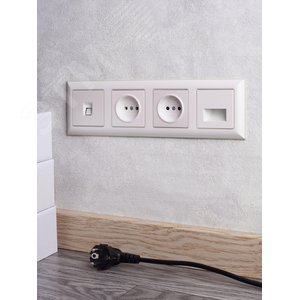 BRITE Рамка 4 поста РУ-4-Бр бежевый/жемчуг IEK - фото 5