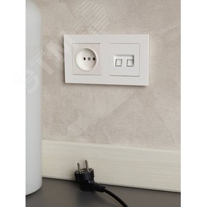 BRITE Рамка 2 поста РУ-2-Бр белый рифленый IEK - фото 5