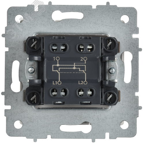 BRITE Выключатель 1-клавишный перекрестный 10А ВС10-1-3-БрАБ арктический белый IEK - фото 5