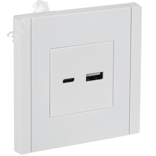 Изображение товара FORTE&PIANO Розетка USB A+C 18Вт FP251 белый IEK (шт)