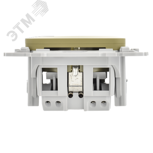 FLITE Розетка с заземлением с защитными шторками безвинтовое крепление 16А РСш11-1-ФлО оливковый IEK - фото 6