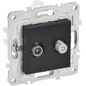 Изображение товара SKANDY Розетка двойная TV+SAT SK-A13Bl черный IEK (шт)