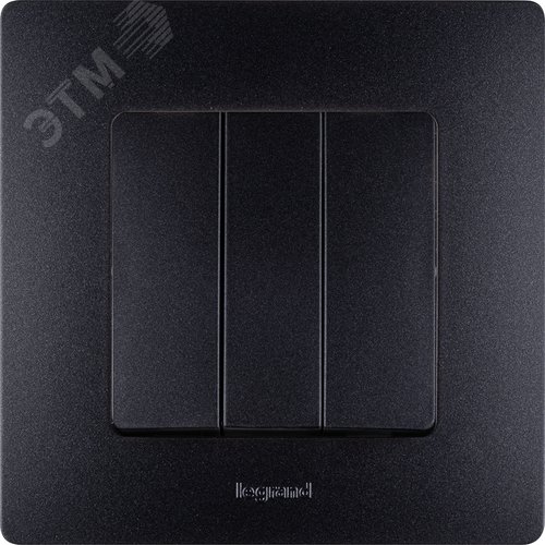 Рамка 1-местная антрацит ETIKA - фото 7