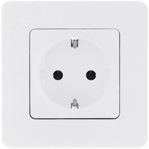 Розетка 1-местная с заземлением без защитных шторок 16А белый INSPIRIA - фото 6
