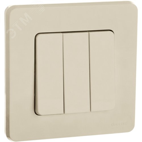 Выключатель 3-клавишный 10АХ слоновая кость INSPIRIA - фото 5