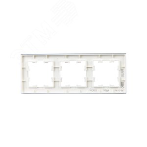 BRITE Рамка 3 поста РУ-3-2-Бр стекло белый матовый IEK - фото 3