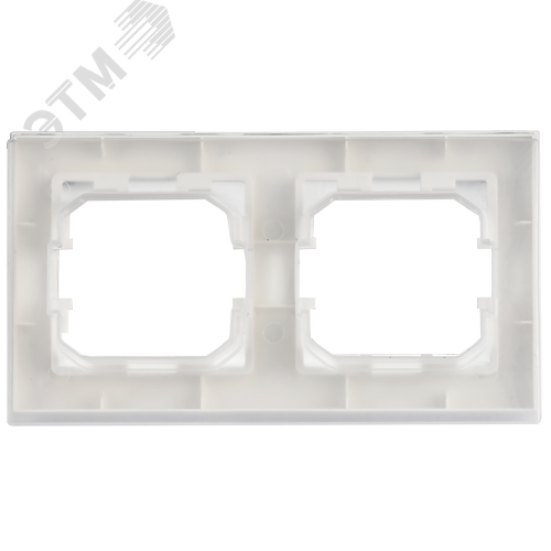BRITE Рамка 2-местная IP44 РУ-2-БрАБ-44 арктический белый IEK - фото 3