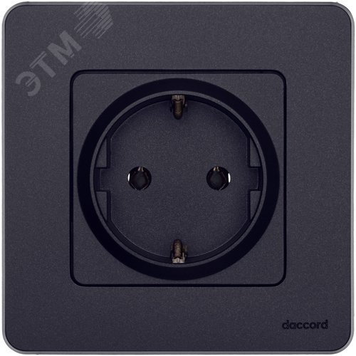 Розетка 1-местная с заземлением без защитных шторок 16А антрацит INSPIRIA - фото 5