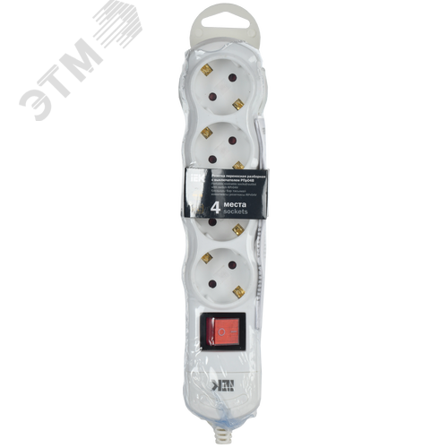 Розетка переносная разборная с выключателем РПр04В 4 места - фото 2
