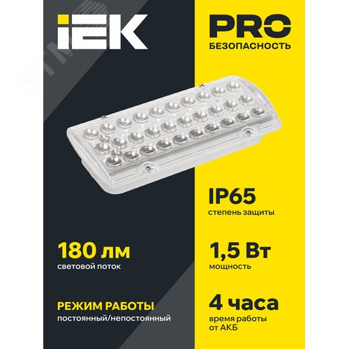 Светильник аварийный ДПА 2105 постоянного действия 4ч IP65 - фото 2