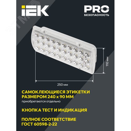 Светильник аварийный ДПА 2105 постоянного действия 4ч IP65 - фото 3