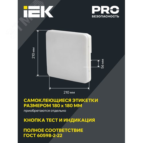 Светильник аварийный ДПА 5000-3 постоянного действия совместим с УДТУ 3 ч IP65 LIGHTING - фото 3