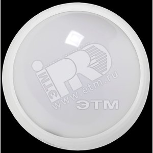 Светильник светодиодный ДБП-12w 4500К 810Лм круглый пластиковый IP54 белый