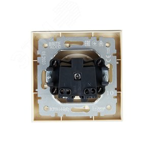 BRITE Розетка 1 пост без заземления без защитных шторок 10А в сборе РСР10-1-0-БрКр бежевый IEK - фото 4