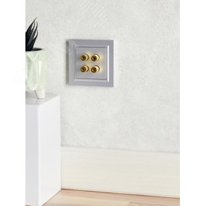 BRITE Аудиорозетка 4 поста РА10-БрА алюминий - фото 7