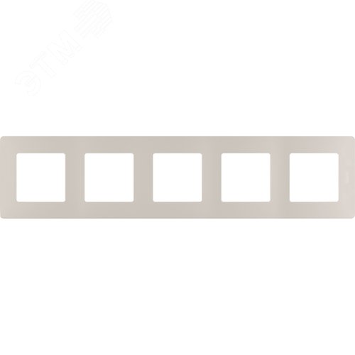 Рамка 5-местная слоновая кость ETIKA - фото 3