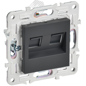 Изображение товара SKANDY Розетка компьютерная двойная RJ45 кат.5E SK-K03T титан IEK (шт)