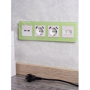 BRITE Розетка USB A+A 5В 3,1А РЮ10-1-БрЖ жемчуг - фото 8