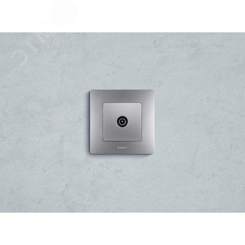 Розетка TV проходная алюминий ETIKA - фото 5