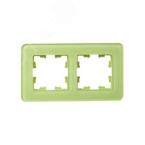 BRITE Рамка 2 поста РУ-2-2-Бр стекло эко грин RE IEK - фото 2