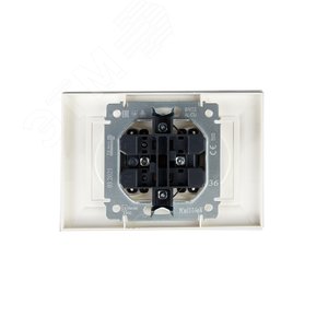 BRITE Розетка 2-местная без заземления с защитными шторками 10А в сборе РСш12-2-БрЖ жемчуг IEK - фото 4