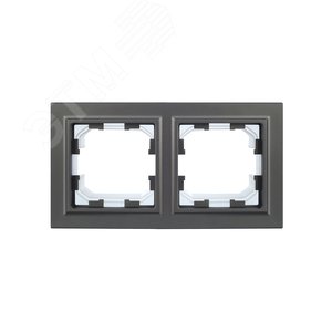 BRITE Рамка 2 поста IP44 РУ-2-БрС-44 сталь - фото 2