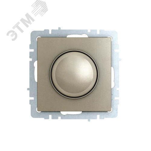 BRITE Светорегулятор поворотно-нажимной 600Вт СС10-1-0-БрШ шампань - фото 3