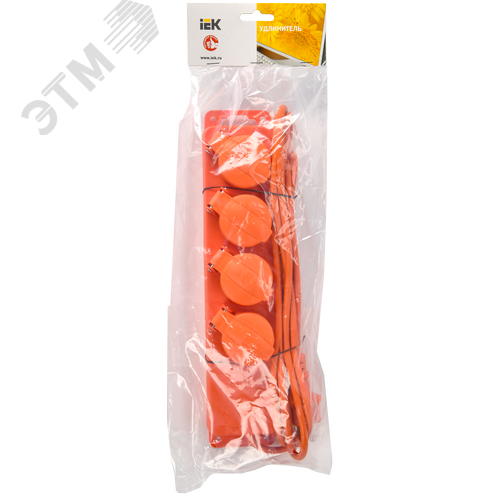 Удлинитель У04В 4 места с защитными крышками IP44 - фото 2