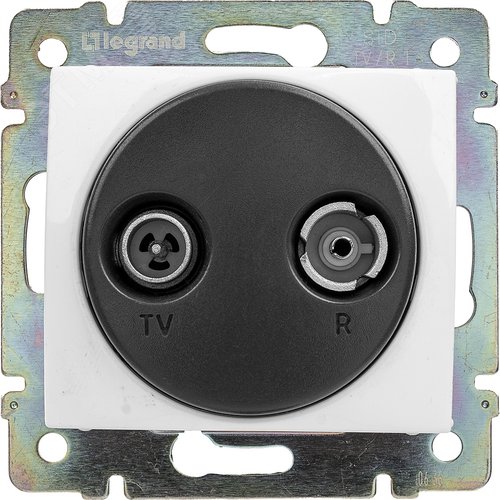 VALENA Розетка телевизионная TV-FM звезда в рамку белая - фото 1