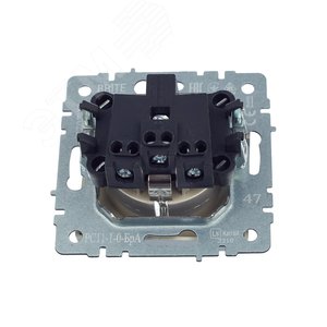 BRITE Розетка с заземлением без защитных шторок 16А РС11-1-0-БрА алюминий - фото 5