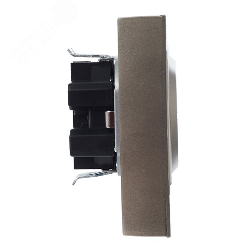 BRITE Розетка двойная с заземлением с защитными шторками 16А в сборе РСш12-3-БрШ шампань - фото 8