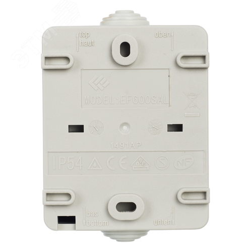 Выключатель 1-клавишный проходной с индикацией дляоткрытой установки 10А IP54 ВС20-1-1-ФСр серый IEKFORS - фото 7