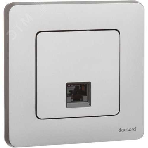 Розетка компьютерная RJ45 категория 5Е UTP алюминий INSPIRIA - фото 6