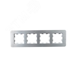 BRITE Рамка 4 поста РУ-4-1-Бр металл алюминий RE AL IEK - фото 2