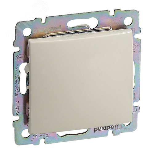 Изображение товара Выключатель 1-клавишный 10А безвинтовое крепление слоновая кость VALENA DIY (шт)