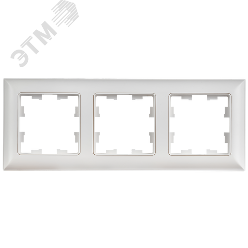 BRITE Рамка 3-местная РУ-3-БрАБ арктический белый/белый IEK - фото 5