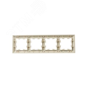 BRITE Рамка 4 поста РУ-4-Бр бежевый/жемчуг IEK - фото 3