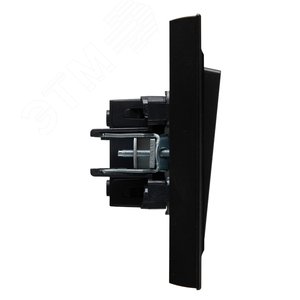 BRITE Выключатель одноклавишный 10А в сборе ВСР10-1-0-БрЧ черный IEK - фото 3