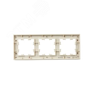 BRITE Рамка 3 поста РУ-3-Бр бежевый рифленый IEK - фото 2