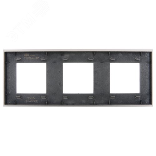 SKANDY Рамка 3-местная SK-F23Sh стекло шампань IEK - фото 3