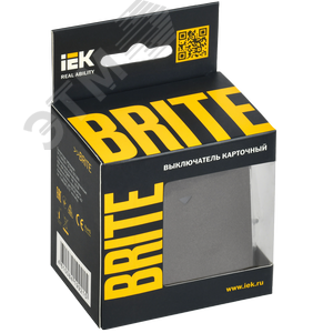 BRITE Выключатель карточный 30А ВС10-1-8-БрТБ темная бронза IEK - фото 2
