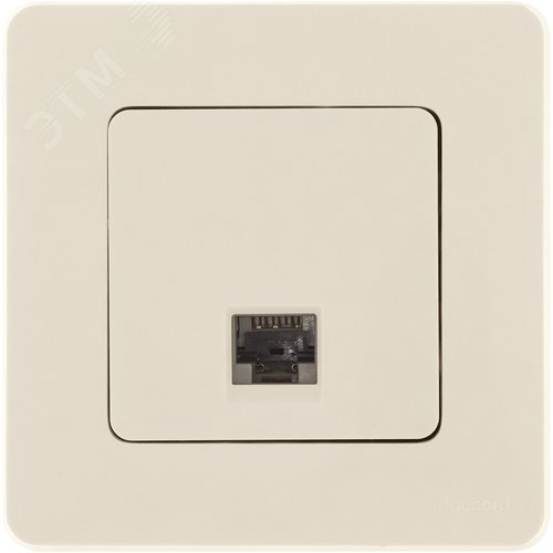 Розетка компьютерная RJ45 категория 5Е UTP слоновая кость INSPIRIA - фото 6