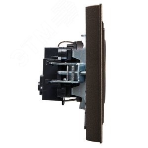 BRITE Розетка 1 пост с заземлением с защитными шторками 16А в сборе РСР14-1-0-БрТБ темная бронза IEK - фото 3