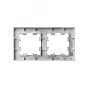 BRITE Рамка 2 поста РУ-2-2-Бр стекло маренго матовый IEK - фото 3