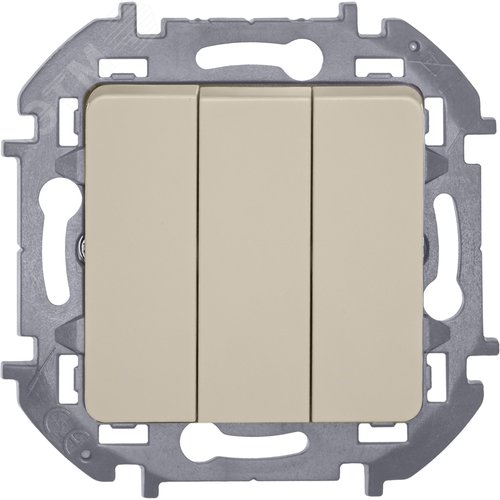 Выключатель 3-клавишный 10АХ слоновая кость INSPIRIA - фото 6